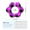 thumbnail image 6 of Bingfone Purple Black Buffalo Plaid Soft Bibs For Baby Boy Girl 360 Rotate Petal Absorbent Bibs Washable For Drooling Teething, 6 of 9