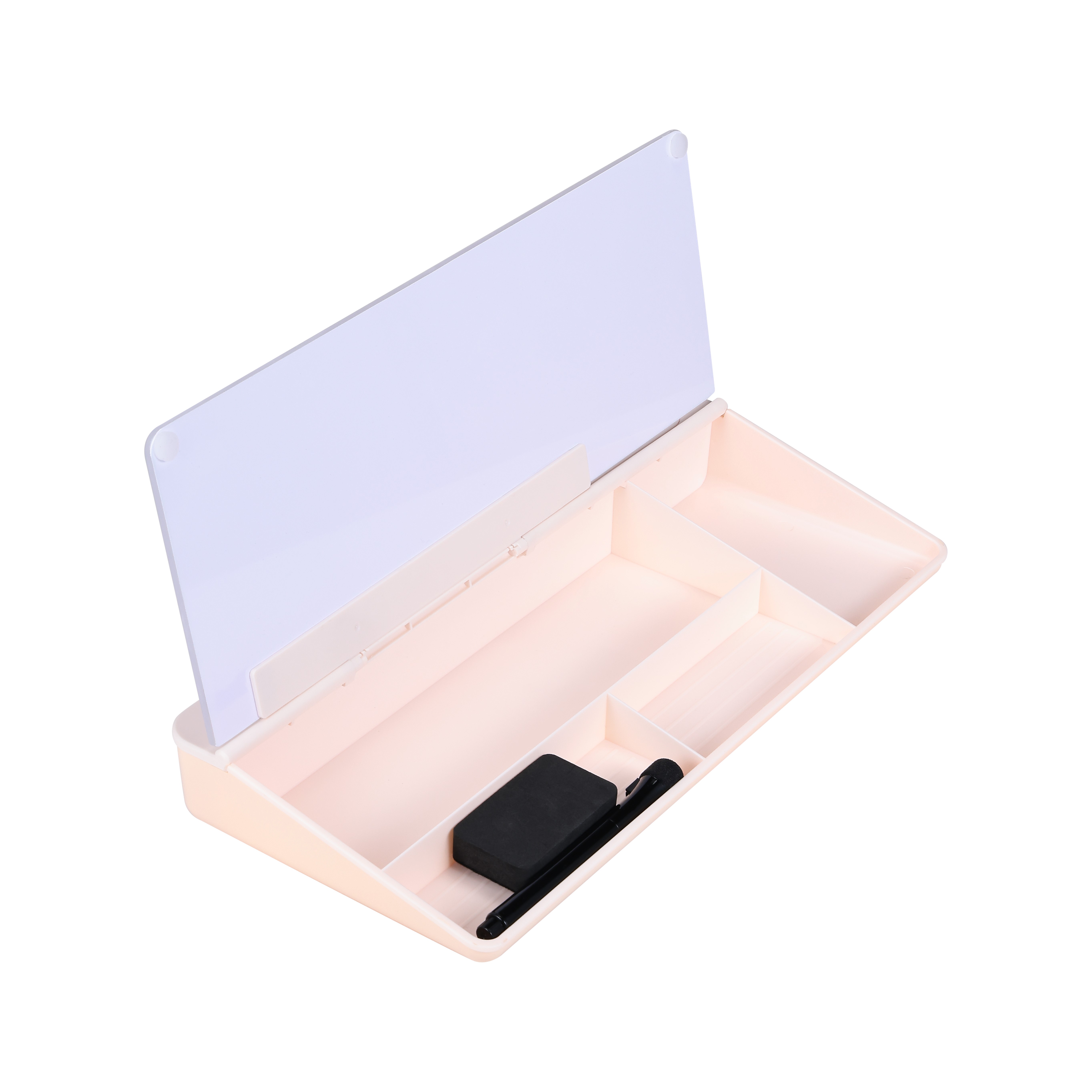 Incipio Desktop Memo Board with Flip-Up Storage, Brown photo 8