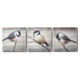 thumbnail image 1 of Set Of 3 Birds On Branches On Wood Art Work, 1 of 1