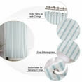 thumbnail image 6 of Blue Striped Bathroom Curtain 96 Inch Shower Curtain with Hooks, Blue White Stripes Farmhouse Waterproof Polyester Bath Curtain Washable Bathtub Curtain 72''x 96'', 6 of 6