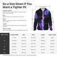thumbnail image 5 of Gaeub Purple And Blue Nebula Men's and Women's UPF 50+ Long-Sleeved Sun Protection Clothing, Fishing Shirt Long Sleeve Zip-X-Large, 5 of 7