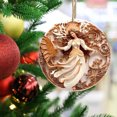 thumbnail image 5 of CSEONE Christmas Tree Decorations, Vintage Plastic Paper-Cut Hanging Decor for Holiday Wreath Mantel, Brown White Classic Pairs European Style Festive Home Decor, Gray, 5 of 9