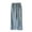 Light blue, variant on Girls Wide Leg Jeans, Star Stitching Decorated Denim Pants, Casual High Waisted Trousers, Light Blue, 120