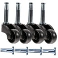 thumbnail image 4 of DINHEAROM 4Set Round Furniture Caster Wheels for Small Space Furniture in 2.8X1.6in Black, 4 of 8