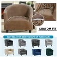 thumbnail image 3 of PrimeBeau Velvet Club Chair Cover High Stretch Tub Chair Sofa Slipcover Skid Resistance Furniture Protector, 3 of 7