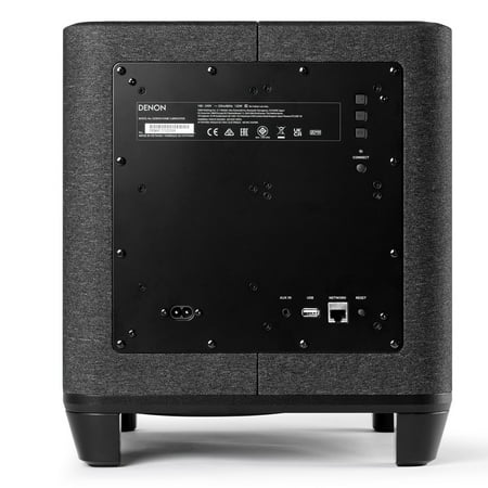 Denon - Home Wireless Subwoofer with Built-in HEOS - Black