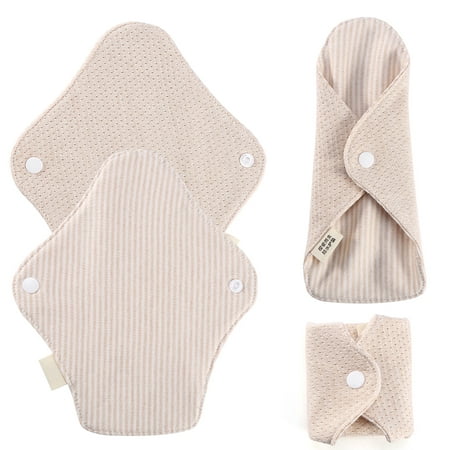 Reusable Cotton Cloth Washable Menstrual Pads Mama Sanitary Towel Pad Panty Liners, Pack of