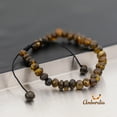 thumbnail image 3 of Ameralia Adjustable Adult Baltic Amber Bracelet - Certified Baltic sea amber - Includes gift box and customized message - The storage linen bag can be engraved - Size: 6.3" + 3.5" Dark Green, 3 of 5