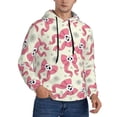 thumbnail image 2 of Fotbe Men's Hoodie with Bow With Sugar Skull Pattern - Kangaroo Pocket Pullover Hooded Sweatshirt, Perfect for Daily Wear, Travel, and Home-Large, 2 of 7