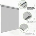 thumbnail image 5 of MiLin No Tools No Drill Cordless Roller Shades Roller Windows Shades Thermal Insulated Reduce Noise Privacy Window Roller Blinds for Home and Office (Blackout, Grey, 37 1/2"W X 48"H), 5 of 6