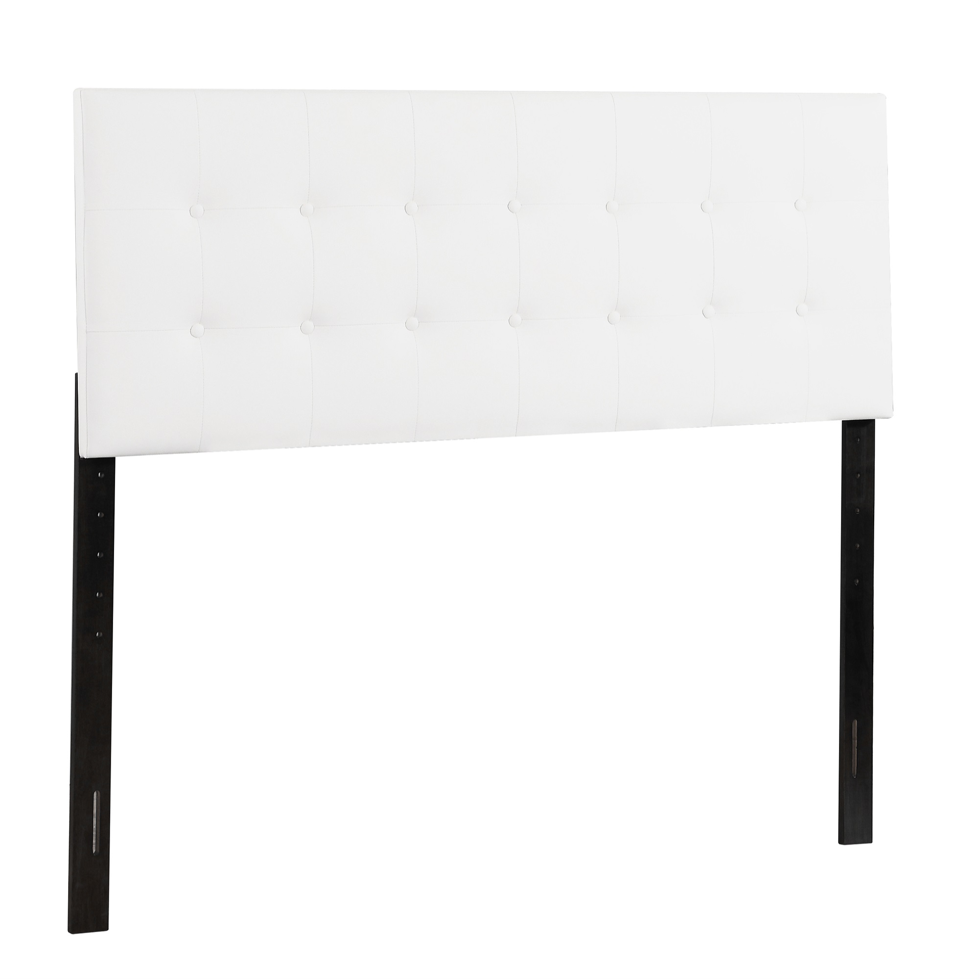 Passion Furniture PF-G0129-FHB Super Nova Upholstered Tufted Panel Headboard&#44; White - Full Size - image 2 of 5