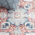 thumbnail image 6 of SAFAVIEH Arizona Alaia Medallion Polyester Machine Washable Area Rug, Rust/Dark Blue, 6' x 6' Round, 6 of 7