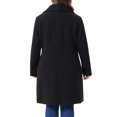 thumbnail image 4 of DARING DIVA Women's Plus Size Winter Outerwear Coat with Shawl Collar 1X Black, 4 of 6