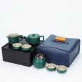 thumbnail image 1 of Juego de té para coche de viaje, juego de taza exprés, caja de almacenamiento pequeña, tetera portátil para exteriores, juego de té de kung fu, 1 of 6