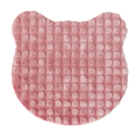 Mainstays Kids Area Rug, Light Pink Bear Bubble Fur, 4 ft x 4 ft