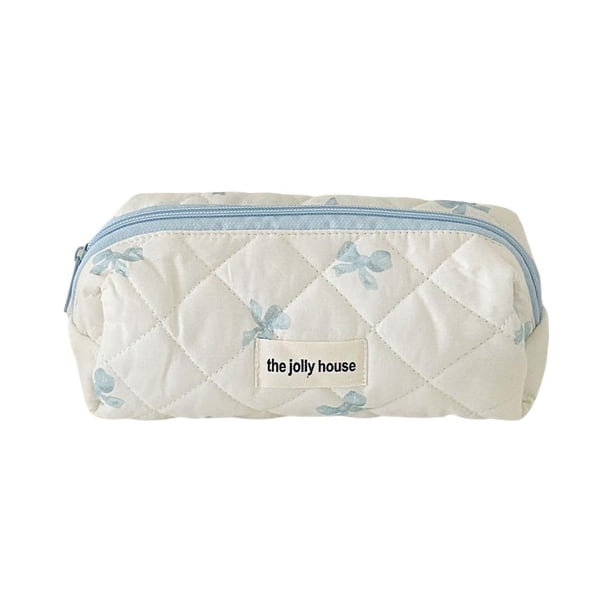 CAIROYAR Bolsa de maquillaje con lazo, bolsa de almacenamiento portátil, bolsa de artículos de tocador, organizador de maquillaje, artículos de tocador