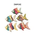 thumbnail image 3 of 50 Pcs/Pack Bouton Imprimé Poisson Deux Trous Protection Environnementale, 3 of 8
