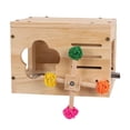thumbnail image 1 of Casa para pájaros para jaula, caja de cría de pájaros, escondite, casa de madera para incubar, caja nido para periquitos, cotorras, cacatúas y cacatúa, 1 of 9