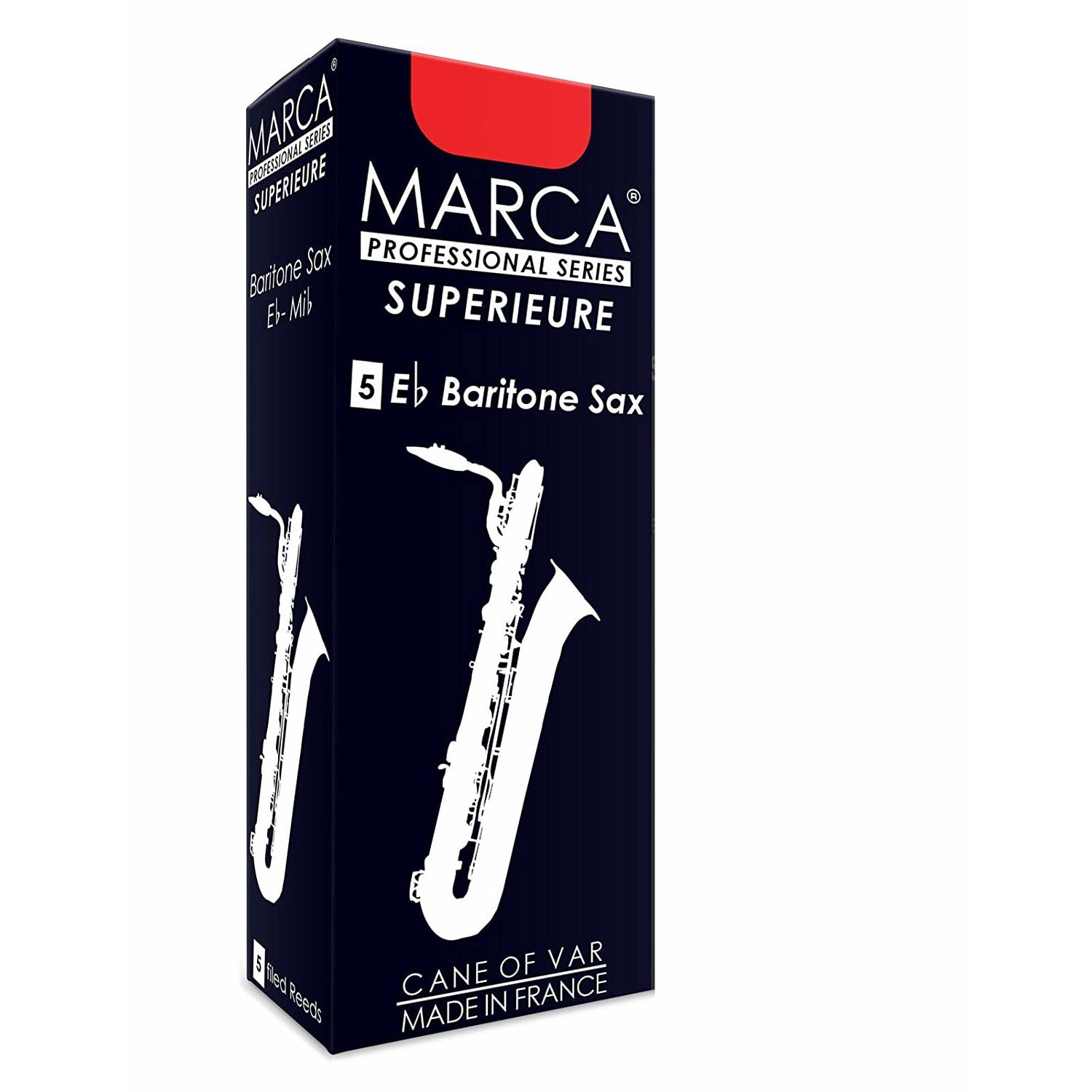 Marca Superieure Baritone Saxophone Reeds 3.5, Box Of 5
