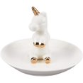 thumbnail image 1 of 1 soporte para anillos de unicornio, soporte para joyas, plato de porcelana para mujer, bandeja organizadora para guardar joyas con bonitos animales., 1 of 5