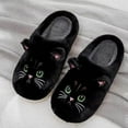 thumbnail image 2 of Kilaqueen Slippers for Women Indoor Cute Cartoon Cat Plush Fleece Slippers Cozy Soft Memory Foam Indoor Non-slip Winter Slippers, 2 of 3
