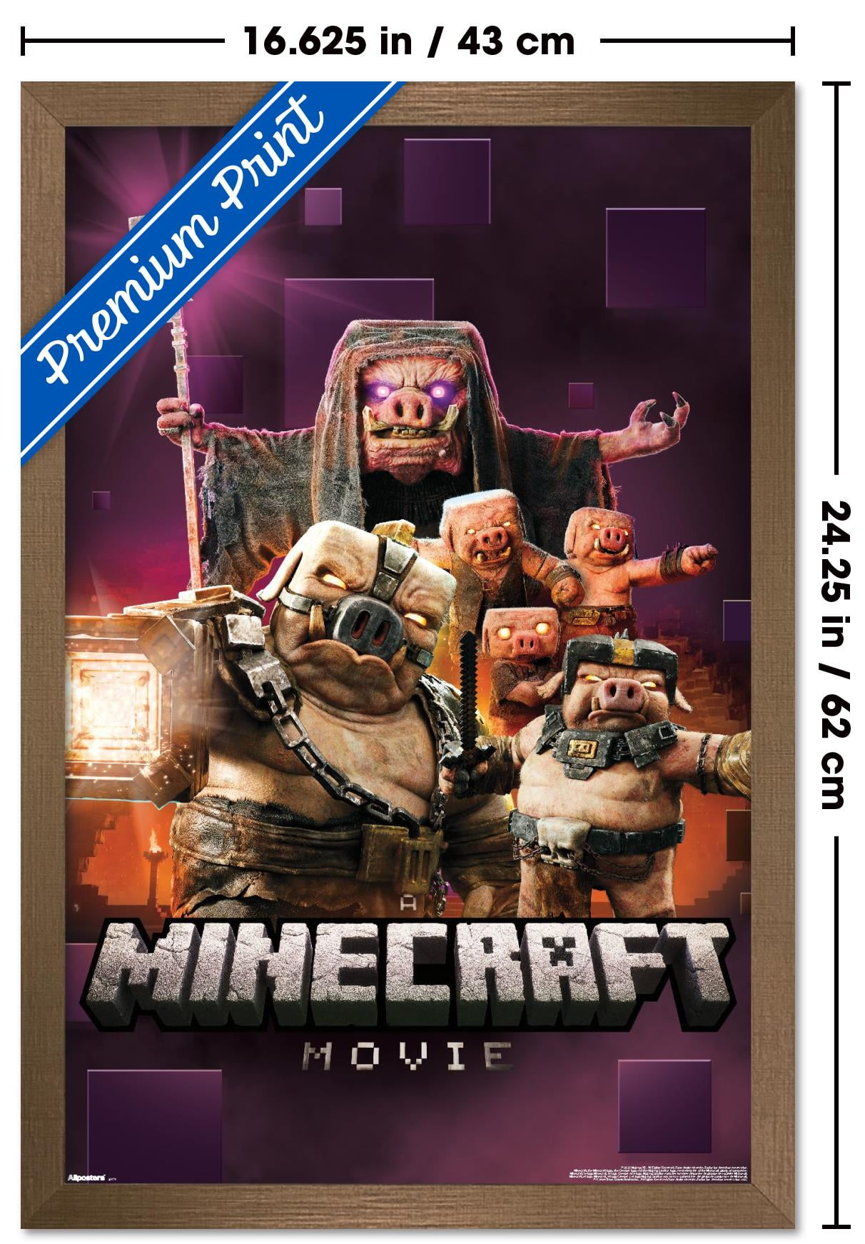 Minecraft Poster 30x45cm - Leinwand Druck, Film Collage, Wanddekoration