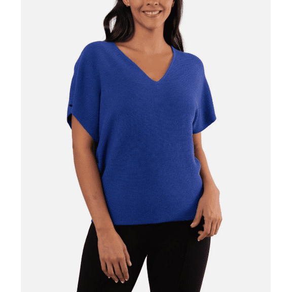 Cyrus Ladies' Dolman Sweater Top Blue XL