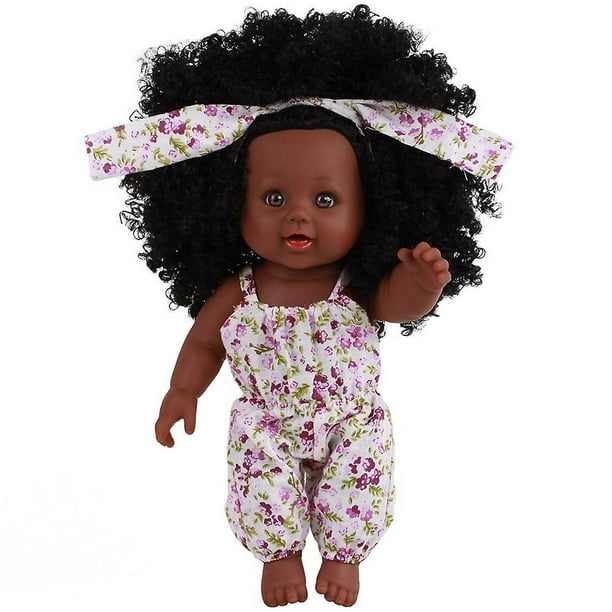 Muñeca Play Doll HUOGUO, negra, afroamericana, 30 cm, realista