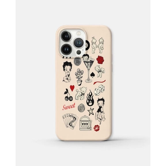 Retro Betty Boop Vintage Gambling Art Classic Cartoon Flapper A1104 Protective Case for iPhone 17 16 15 14 13 12 11 Pro Max