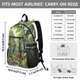 thumbnail image 3 of JIALIOU 14" Laptop Backpack Waterproof Airline Approved Stylish Casual Daypack for Travel Business College Work, Various Birds on Wooden Fence, 3 of 8
