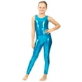 thumbnail image 2 of Stretch Is Comfort Girl's Mystique Unitard Turquoise X-Large, 2 of 6