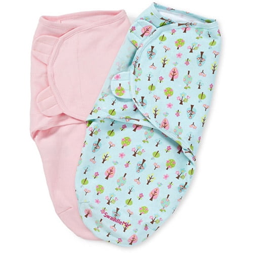 Summer Infant SwaddleMe Cotton Knit 2Pack, Small/Medium, Sweet Trees