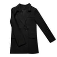 thumbnail image 4 of Leesechin Women's Long Sleeve Blazer Suit Slim Fit Lapel Button Down Jacket Coats Work Office Bussiness Blazers Black, 4 of 4