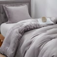 thumbnail image 2 of Coma Inducer Thicker Than Thick® - ® Oversized Comforter Set - Standard Plush Filling - Opal Gray Twin XL, 2 of 5