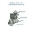 thumbnail image 3 of Gerber Baby Stretch Cotton Wiggle Proof Socks, (4 Pack), 3 of 7