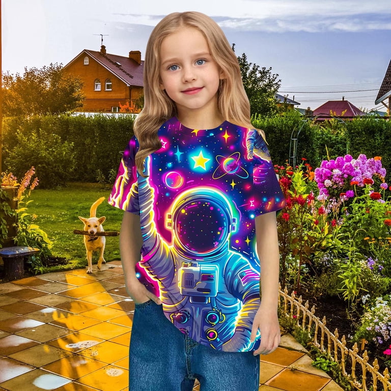 Tie Dye Toddler T-Shirt - 100% Cotton Neon Rainbow Tee For Boys & Girls (Sizes 2T-4T)