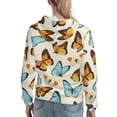 thumbnail image 7 of Cauagu Butterflies for Women's Hooded Sweatshirts Pullover Hoodie for Women Fall Workout Sweat Long Sleeve Preppy Sweatshirts-Large, 7 of 7
