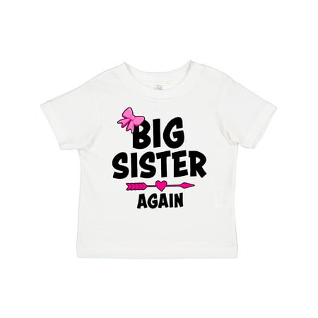 

Inktastic Big Sister Again with Bow and Arrow Gift Toddler Toddler Girl T-Shirt