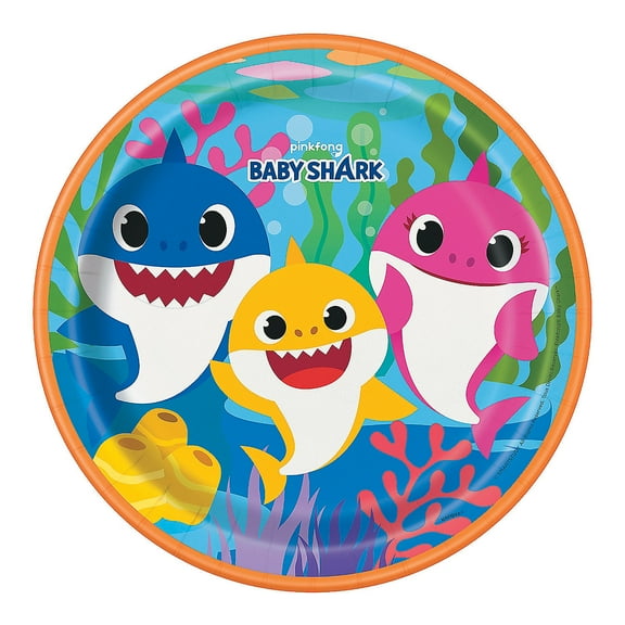 Baby Shark Party Paper Dinner Plates - 8 Ct.