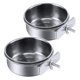 thumbnail image 1 of Paquete de 2 vasos para comedero de pájaros, soporte para abrazadera para cuenco de comida para loros, taza para gallinero, cuenco de agua para jaula de pájaros para periquitos grises africanos,, 1 of 5