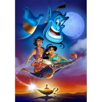 Aladin Diamond Painting Set DIY 5D Round Diamond Art Princess Jasmine Gemstone Art Painting Set For Home Wall Decoration Gift (12x16 inch)