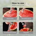 thumbnail image 4 of 2 Pack 2-in-1 Watermelon Fork Slicer Cutter, Summer Stainless Steel Watermelon Fruit Cutter, Portable Fruit Forks Slicer Knife Kitchen Gadgets for Family Parties Camping, 4 of 9