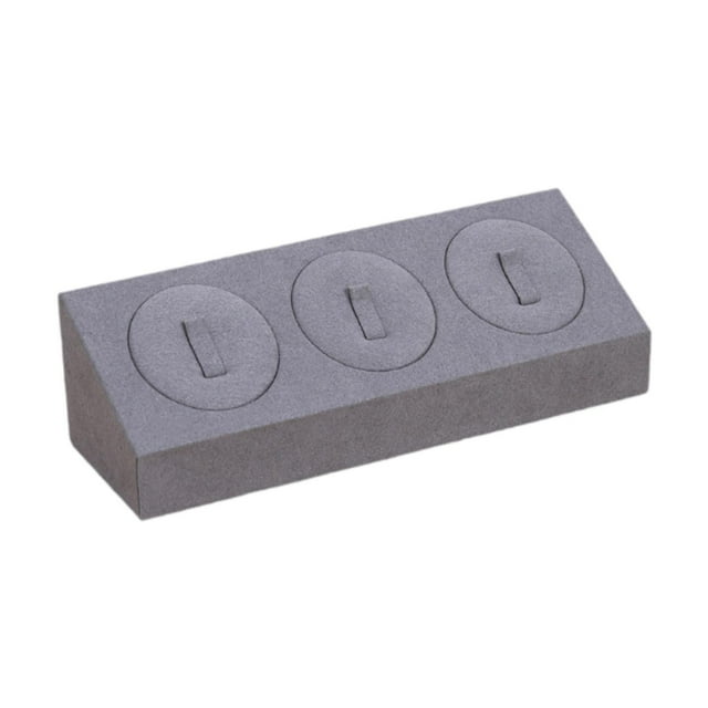 Expositor para anillos pendientes colgantes jinwen organizador de joyas 3 posiciones gris