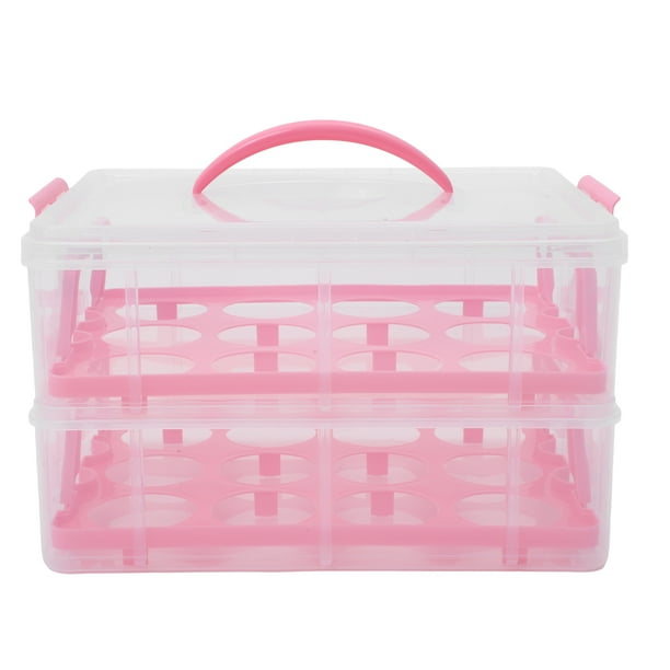 GOOHOCHY Caja de pastel transparente portátil, caja de embalaje reutilizable para pasteles, caja decorativa para pasteles