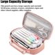 thumbnail image 2 of Pencil Case, Large Capacity Pencil Case, Double Zipper Pink Pencil Case with Big Compartments Pocket Big Pencil Pouch for School Office College School, 2 of 5