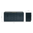 thumbnail image 3 of Ariel Hepburn 72 In. Double Sink Base Cabinet In Midnight Blue, 3 of 10