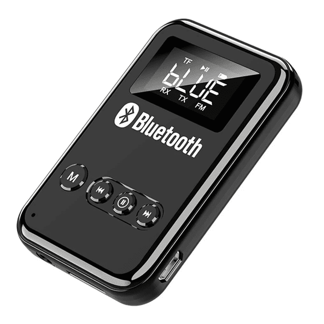 Transmisor/receptor Lcd Bluetooth 5.0 Para Pc, Tv, Altavoces Negro