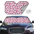 thumbnail image 3 of Lsque Hand Drawn Strawberry Car Windshield Sun Shade | Accordion Folding Style Auto Shade for Car Truck SUV Van | Blocks UV Rays Sun Visor Protector | Small, 3 of 7