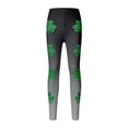 thumbnail image 3 of NAFUU Girls Wide Leg Pants St Patricks Day Leaf Printed Leggings Childrens Play Party Comfortable Stretch Athletic Yoga Bottoms Trousers Pants For Kids Girls Sizes 6-7 Years, 3 of 6