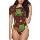 thumbnail image 1 of Fotbe Frogs and Mushrooms Body de Mujer con Cuello Redondo y Mangas Cortas, Sin Mangas Ajustado, Suave, Cómodo y Básico-Large, 1 of 7